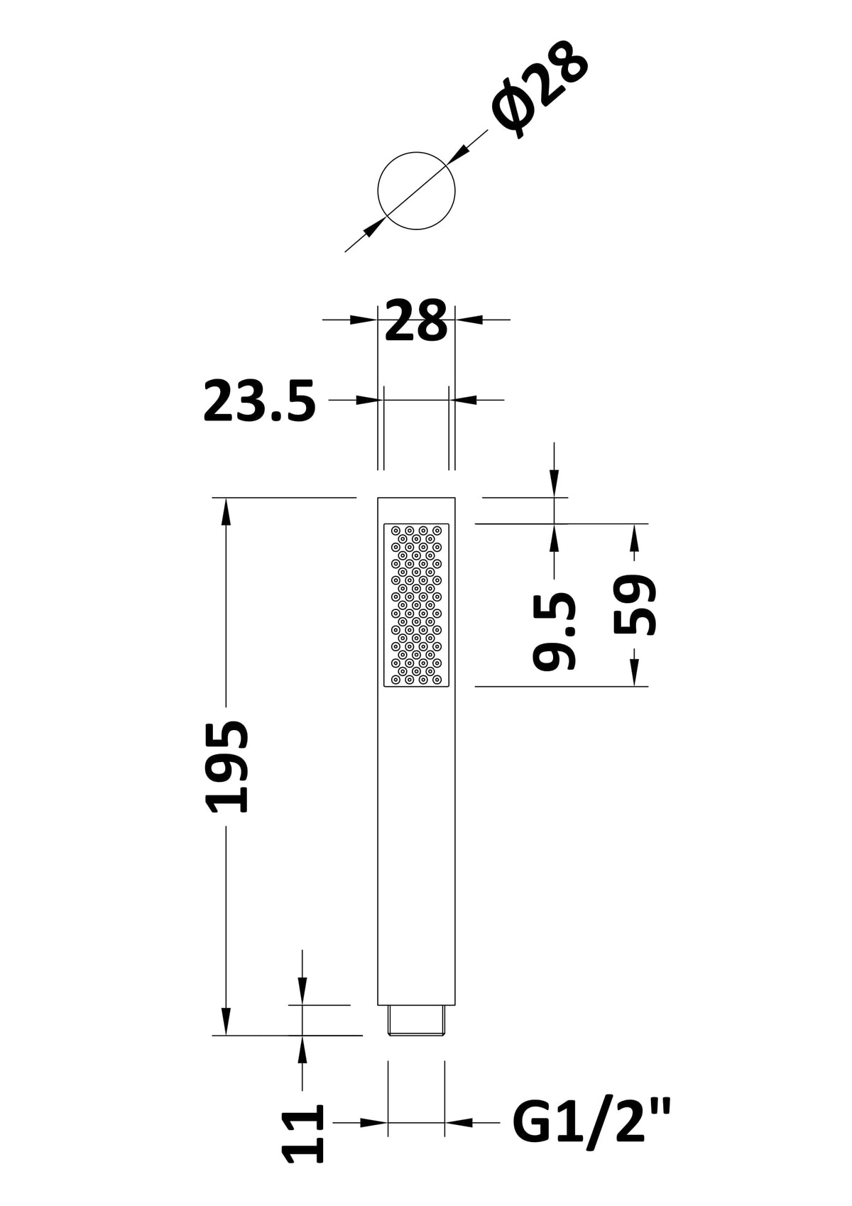 Chrome Pencil Handset