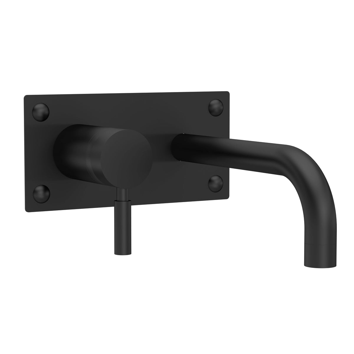 Modern Splash  Hudson Reed Matt Black Tec Single Lever Wall Mounted Basin Bath Filler