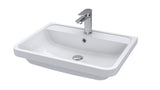 1 Tap Hole 600mm Polymarble Curved Basin