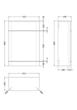 Modern Splash Parade 550mm Gloss White Floor Standing WC Unit