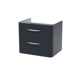 Modern Splash Parade 600mm Soft Black 2 Drawer Wall Hung Vanity Unit