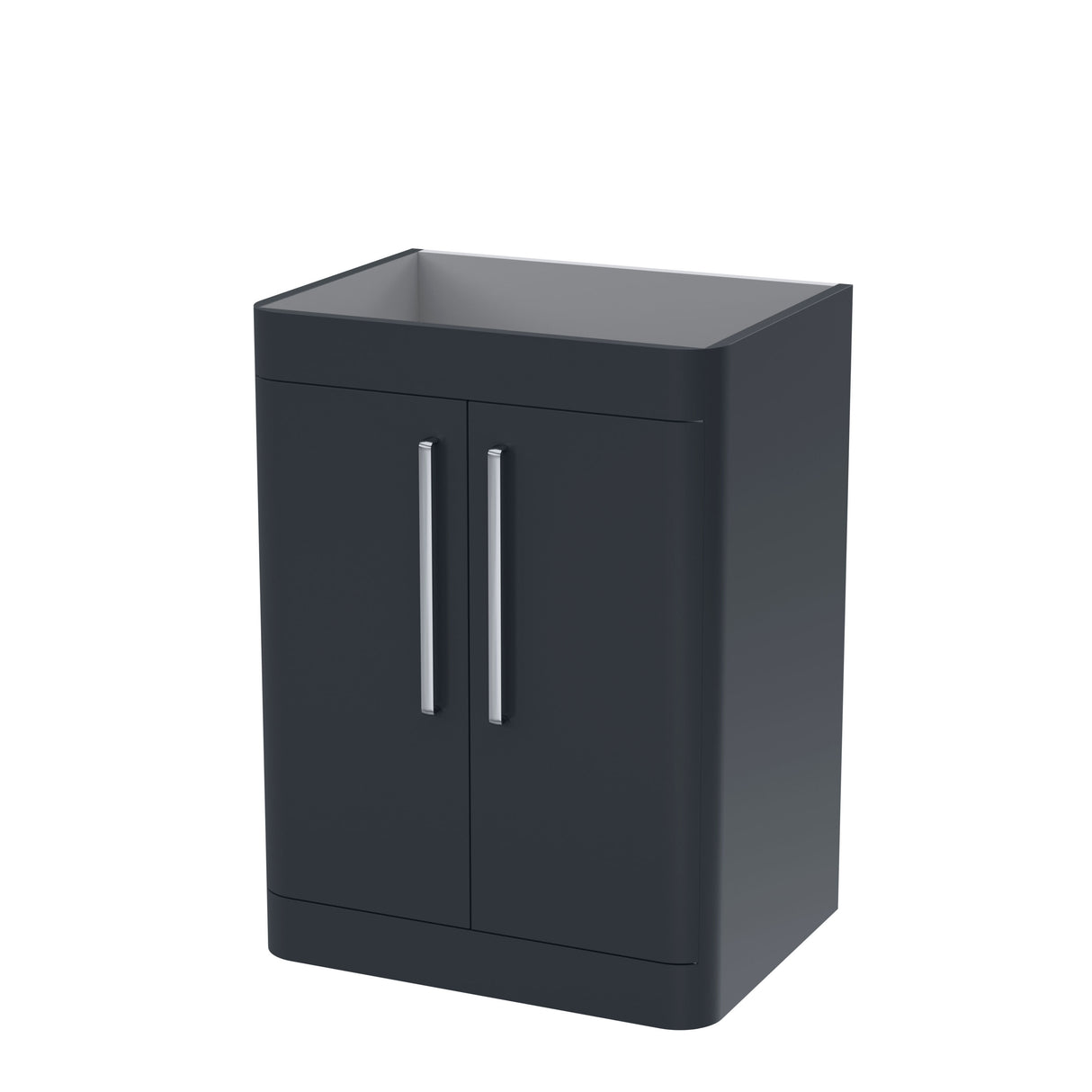 Modern Splash Parade 600mm Soft Black 2 Door Floor Standing Vanity Unit