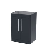 Modern Splash Parade 600mm Soft Black 2 Door Floor Standing Vanity Unit