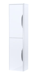 Modern Splash 356mm Gloss White Wall Hung Tall Cabinet