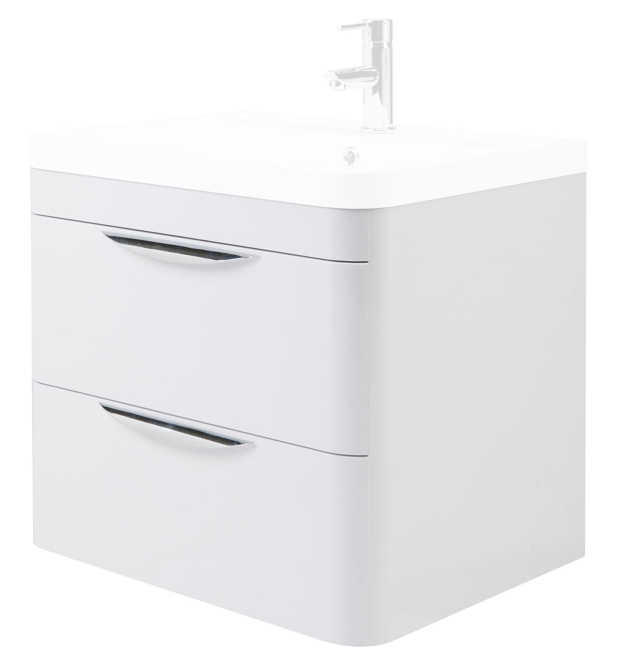 Modern Splash Parade 600mm Gloss White Wall Hung Vanity Unit