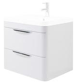 Modern Splash Parade 600mm Gloss White Wall Hung Vanity Unit
