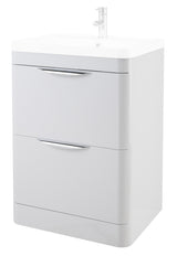 Modern Splash Parade 600mm Gloss White Floor Standing Vanity Unit