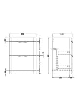 Modern Splash Parade 600mm Gloss White Floor Standing Vanity Unit