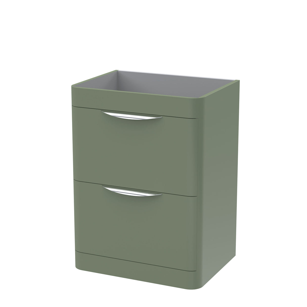 Modern Splash Parade 600mm Satin Green 2 Door Floor Standing Vanity Unit