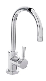 Hudson Reed Chrome Tec Single Lever Mono Basin Mixer With Push Button Waste