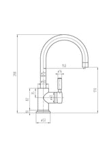Modern Splash  Matt Black Tec Single Lever Mono Basin Mixer With Push Button Waste