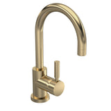 Modern Splash  Brushed BrassTec Single Lever Mono Basin Mixer With Push Button Waste