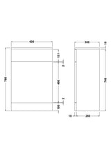 Modern Splash Mayford 500mm Slimline Gloss White Floor Standing WC Unit