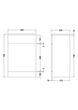 Modern Splash Mayford 500mm Gloss White Floor Standing WC Unit