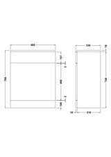 Modern Splash Mayford 600mm Gloss White Floor Standing WC Unit