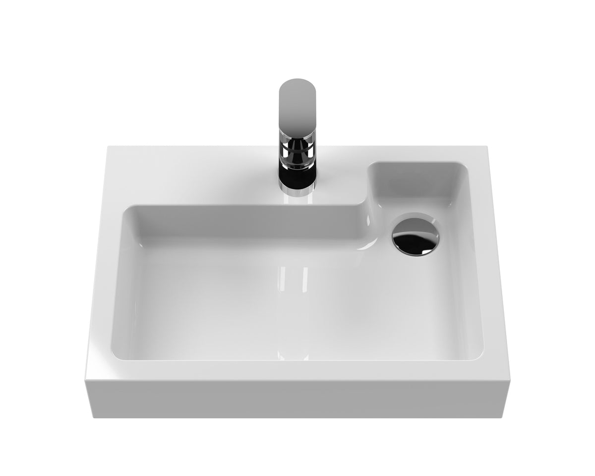 Modern Splash 500mm Charcoal Black 2 In 1 Floor Standing Vanity Unit With Basin, WC Unit With Concealed Cistern