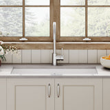 Modern Splash 762mm x 457mm Fireclay White Single Bowl Rectangular Inset Sink With Central Waste And Overflow