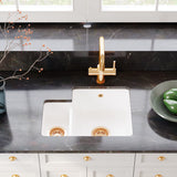 Modern Splash 549mm x 441mm Fireclay White Right-Hand 1.5 Bowl Rectangular Inset Sink