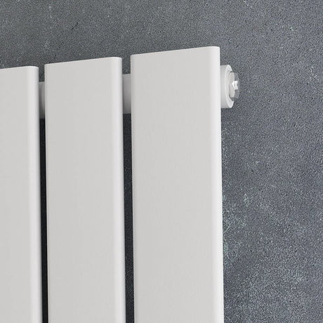 Modern Splash Flat Panel White Radiator Details

