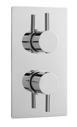 Modern Splash Chrome Twin Thermostatic Shower Valve