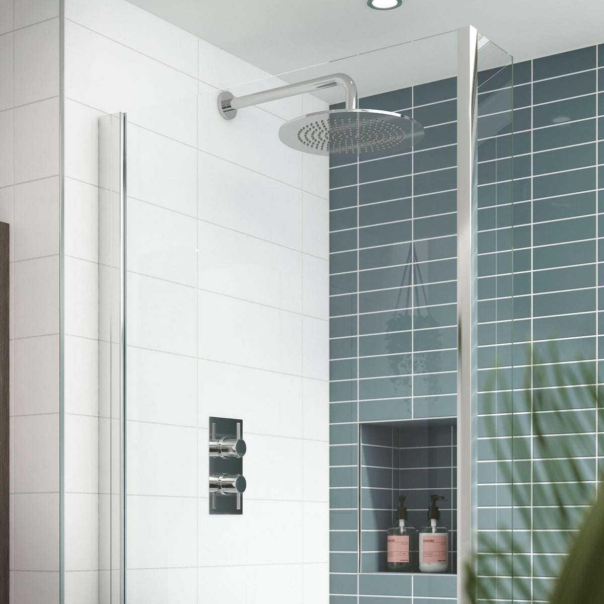 Modern Splash Chrome Twin Thermostatic Shower Valve