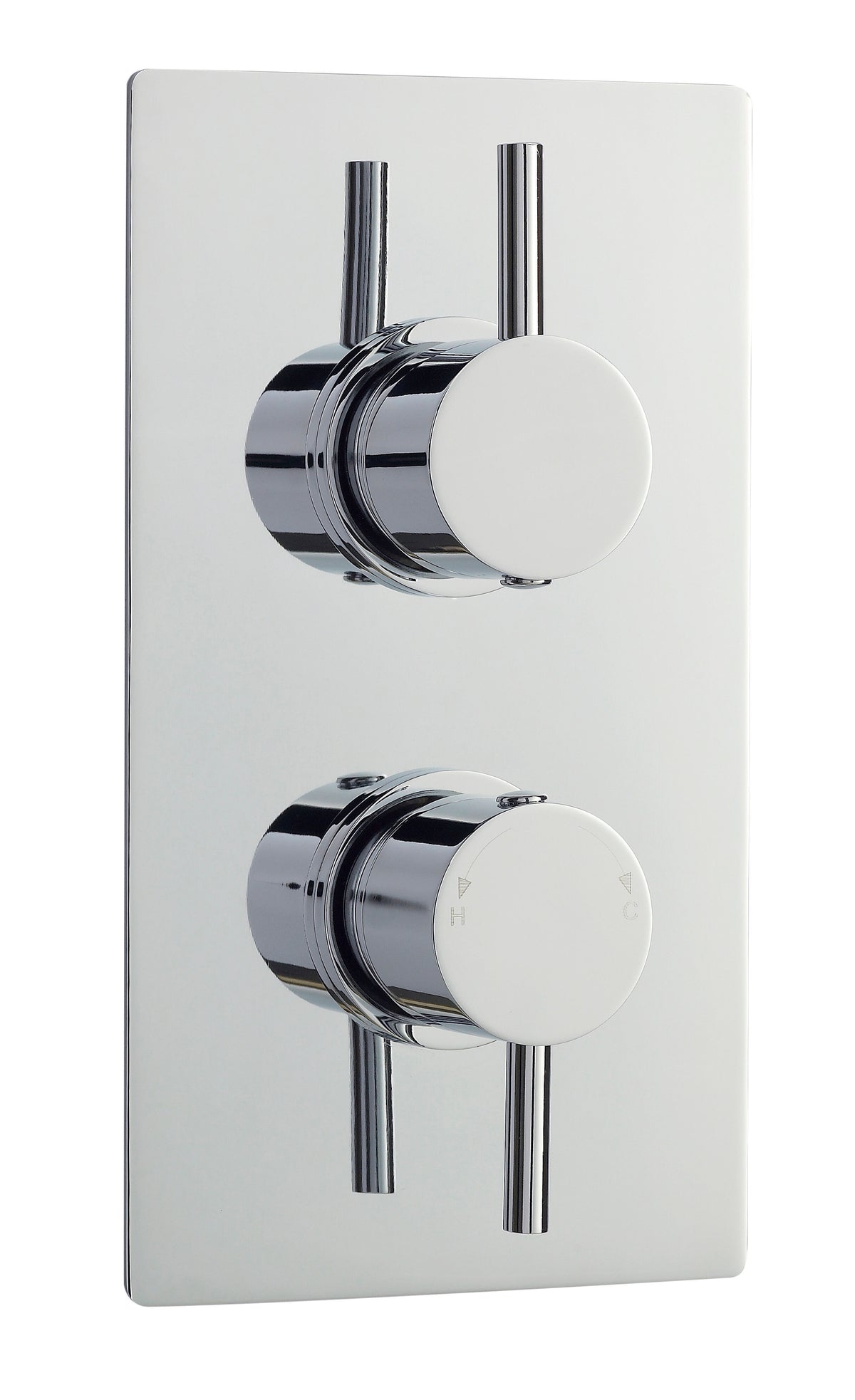 Modern Splash Chrome Twin Thermostatic Shower Valve With Diverter