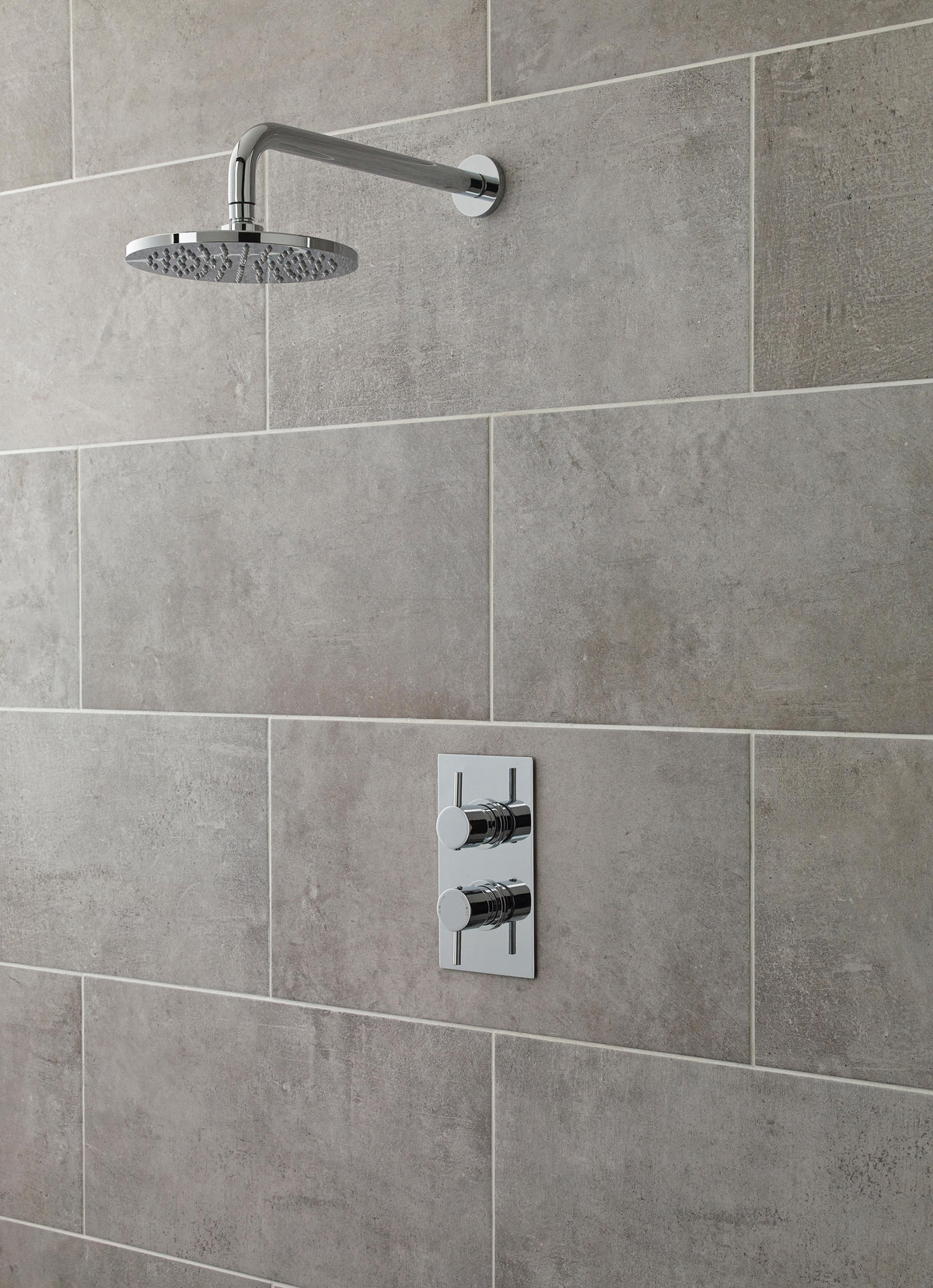 Modern Splash Chrome Twin Thermostatic Shower Valve With Diverter