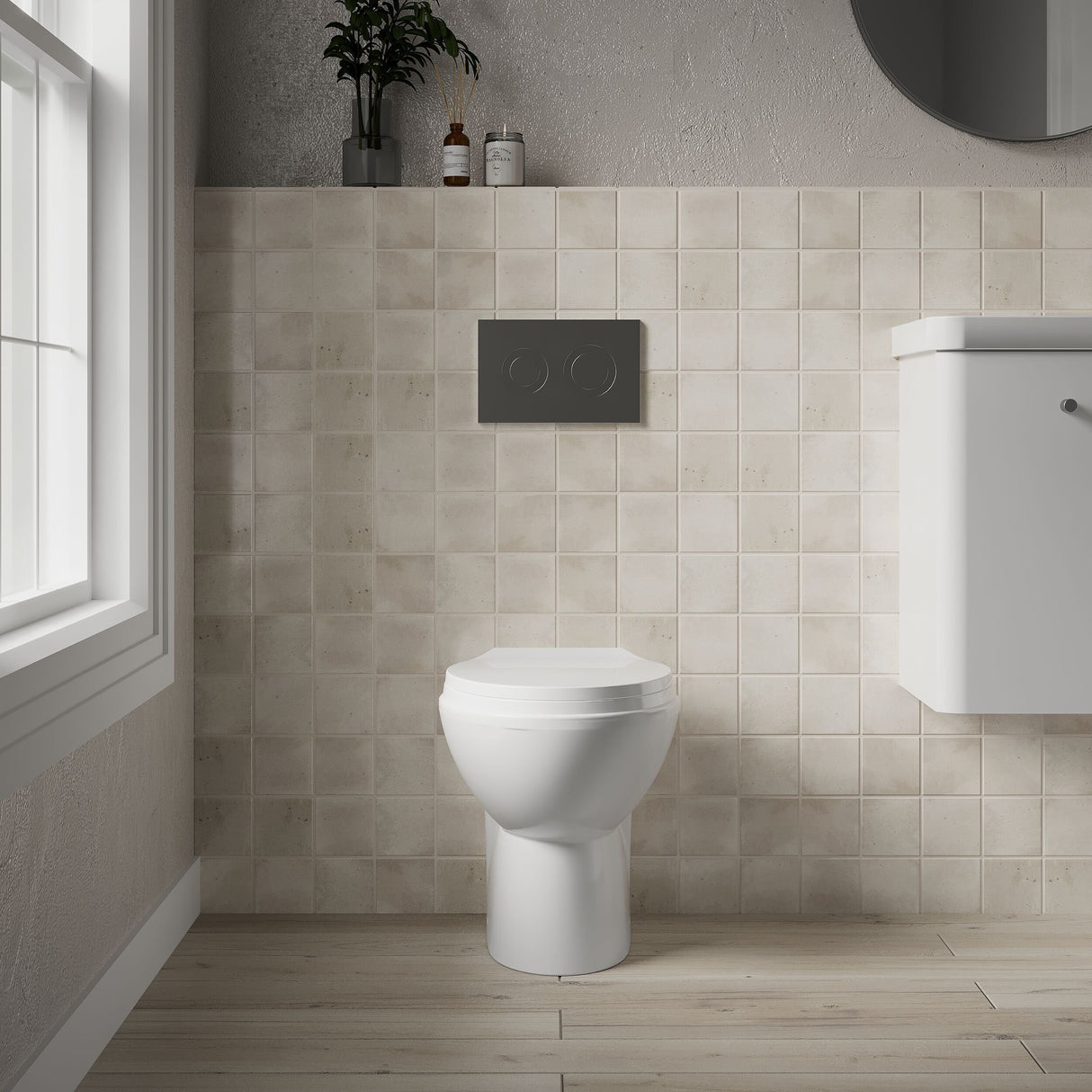 Modern Splash  Ramsay Round Back to Wall Toilet Pan