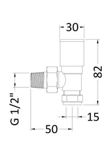 Chrome Angled Radiator Valve Pack (Pairs)