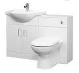 Modern Splash Saturn Gloss White Furniture Pack With Round Basin