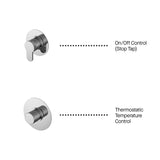 Modern Splash Chrome 1 Outlet Concealed Thermostatic Shower Valve