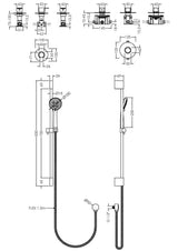 Modern Splash Chrome 1 Outlet Shower Valve Bundle Including Cartridge