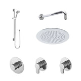 Modern Splash Chrome 2 Outlet Concealed Shower Valve With Stop Tap & Diverter