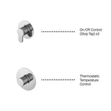 Modern Splash Chrome 3 Outlet Concealed Shower Valve With 3 Body Jets