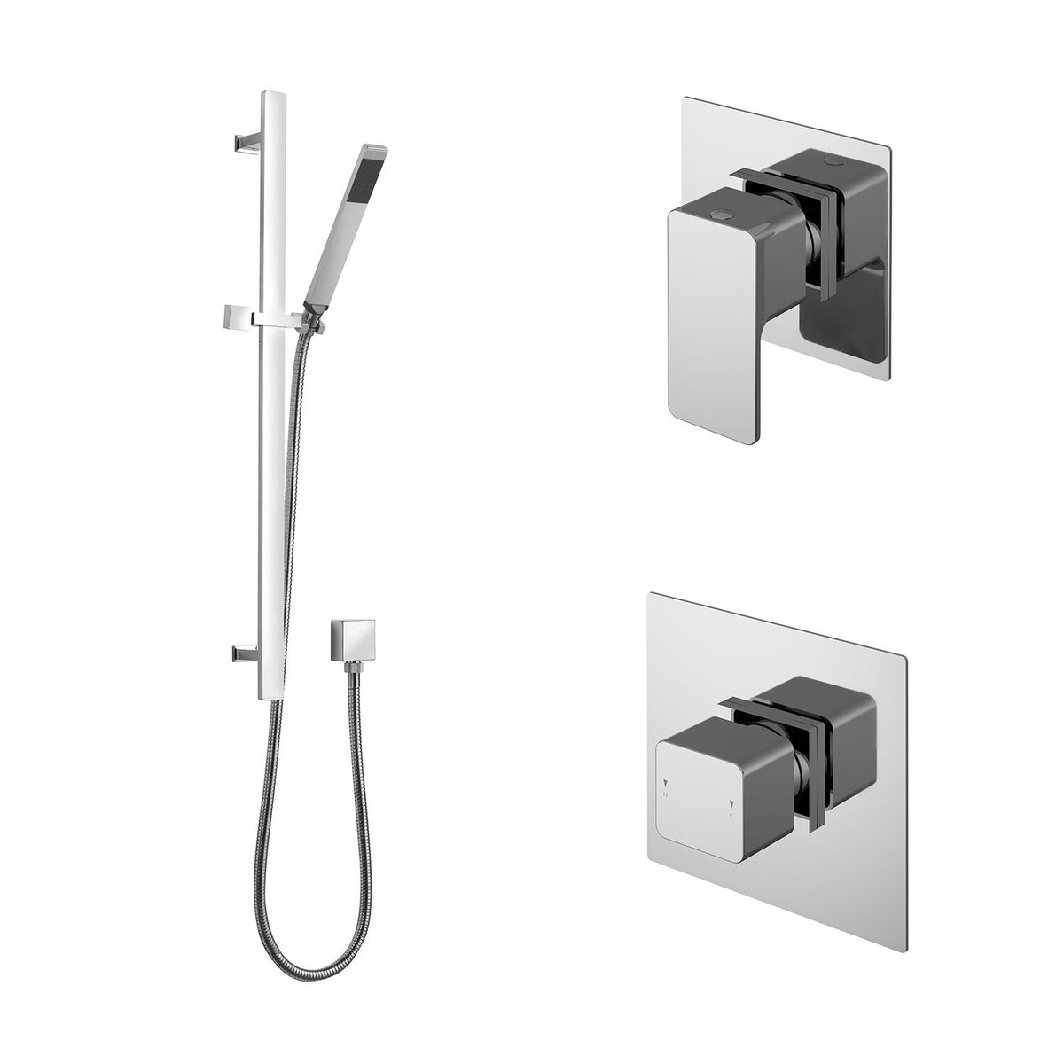 Modern Splash Chrome Concealed 1 Outlet  Thermostatic Shower Valve With Cartridge