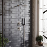 Modern Splash Chrome Square Concealed 2 Outlet Thermostatic Shower Valve With Stop Taps