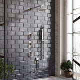 Modern Splash Chrome Concealed 3 Outlet  Shower Valve