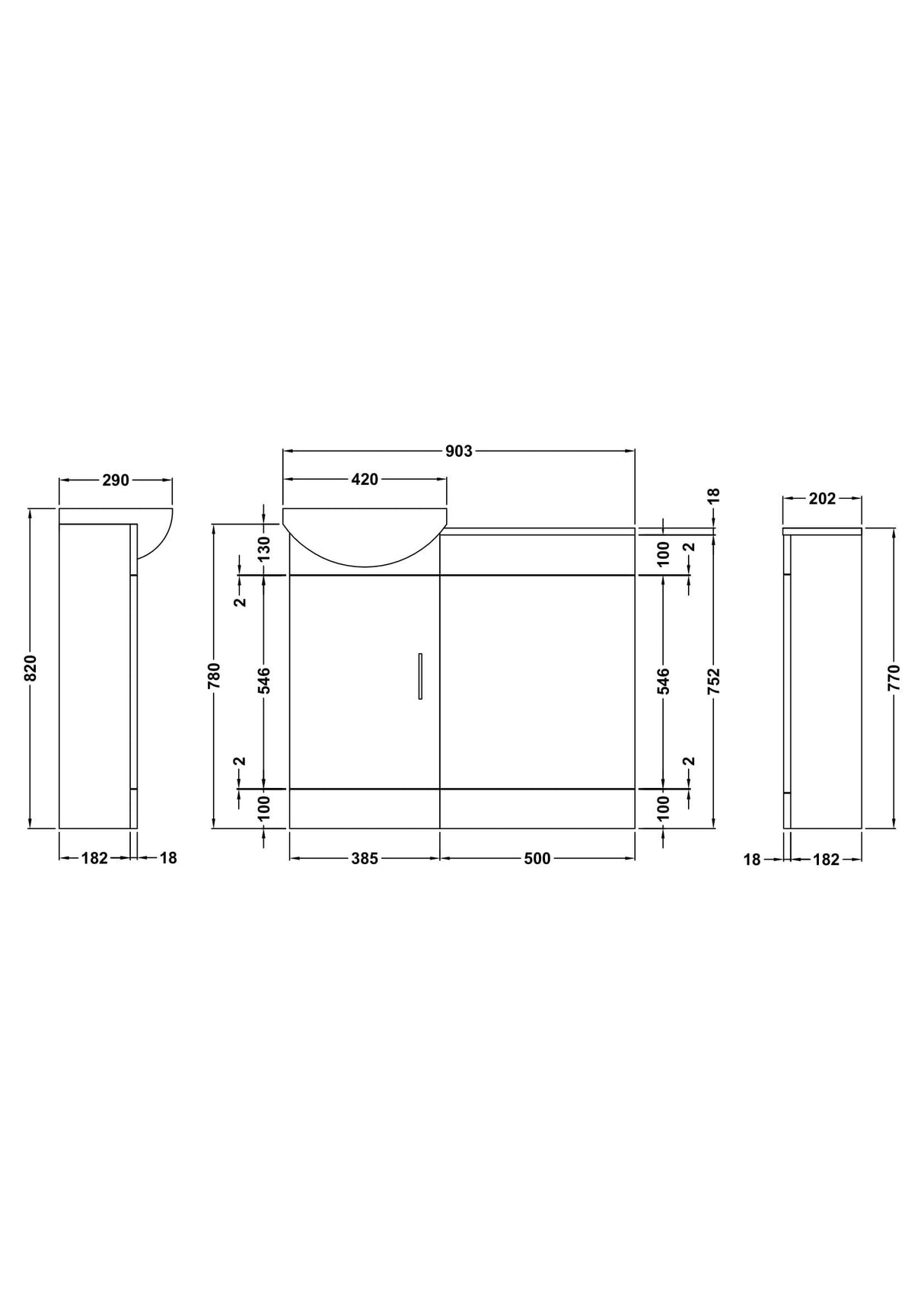 Modern Splash Sienna Gloss White Furniture Pack Without Tap
