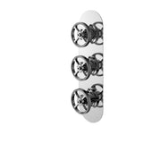 Modern Splash Chrome Triple Shower Valve