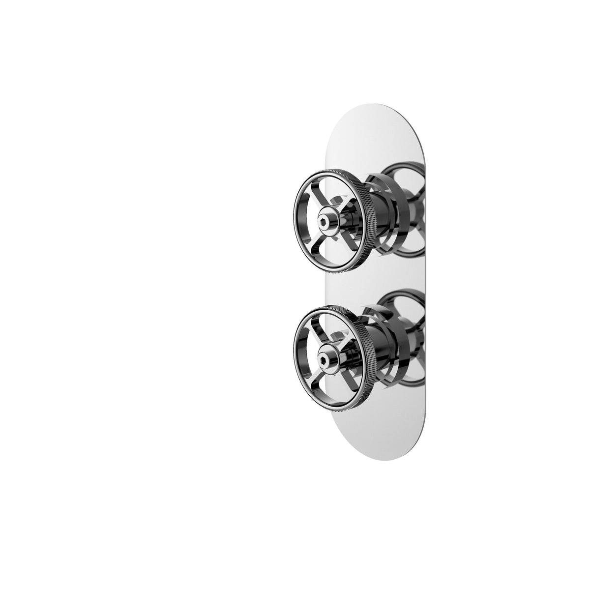 Modern Splash Chrome Dual Shower Valve With Diverter