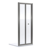 Modern Splash 800mm Brushed Pewter Framed  Bi-fold Shower Door