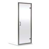 Modern Splash 700mm Brushed Pewter Semi-Frameless  Hinged Shower Door