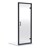 Modern Splash 800mm Matt Black Hinged Shower Door
