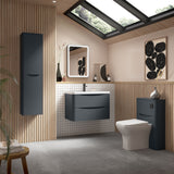 Modern Splash 550mm Soft Black Floor Standing WC Unit