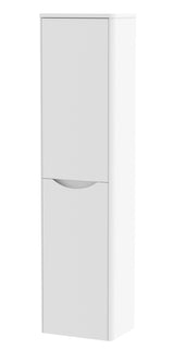 Modern Splash 356mm Satin White Wall Hung Tall Cabinet