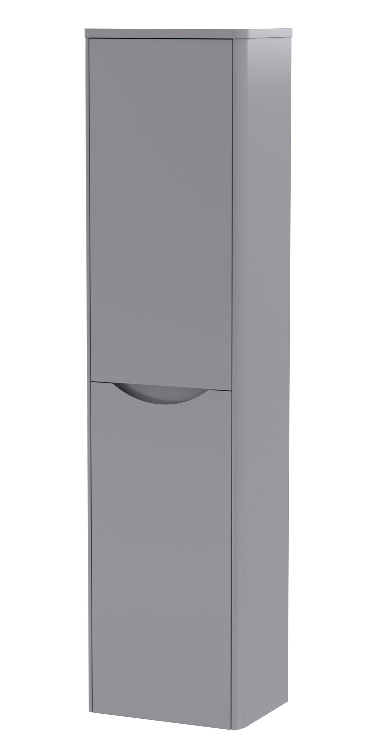 Modern Splash 356mm Satin Grey Wall Hung Tall Cabinet