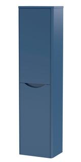 Modern Splash 356mm Satin Blue Wall Hung Tall Cabinet