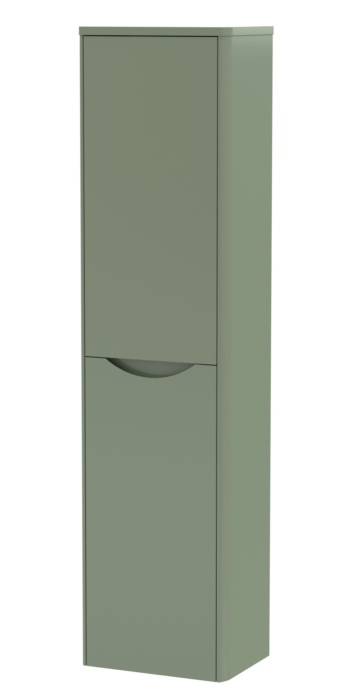 Modern Splash 356mm Satin Green Wall Hung Tall Cabinet