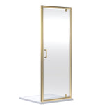 Modern Splash 760mm Brushed Brass Pivot Shower Door