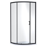 Modern Splash 900mm Matt Black Quadrant Single Entry Shower Enclosure